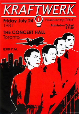Kraftwerk in Toronto - Retro Vintage Music Concert Poster