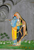 Krishna And Radha Taking Shelter From A Storm - Late 18th Century Vintage Indian Art Painting - Canvas Prints