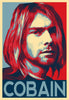 Kurt Cobain Nirvana - Shepherd Farley Obama Style Poster - Framed Prints