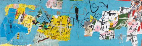 L A Painting 1982 - Jean-Michael Basquiat - Neo Expressionist Masterpiece Painting - Life Size Posters by Jean-Michel Basquiat