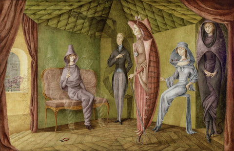 Ladies Suit (Tailleur Pour Dames) - Remedios Varo - Surrealist Art Painting - Large Art Prints by Remedios Varo