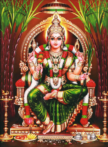 Lalita Tripura Sundari - Mahavidya - Indian Goddess Painting - Art Prints