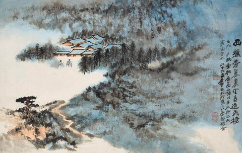 Landscape Inspired by Qu Dajun's Poem - Zhang Daqian - Chinese Impressionist Art Painting - Large Art Prints