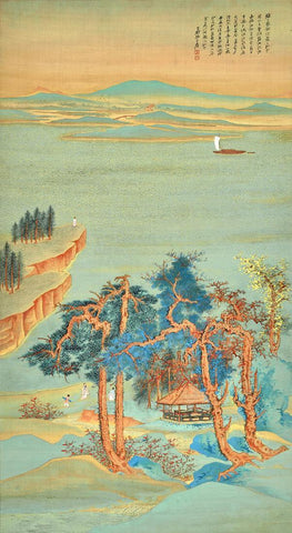 Landscape after Wang Ximeng (???-?????????) - Zhang Daqian - Chinese Art Masterpiece Painting - Large Art Prints by Zhang Daqian