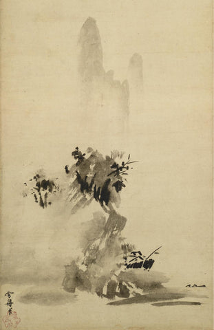Landscape c1490 - Sesshu Toyo - Japanese Zen Monk - Japanese Inkwash Painting Masterpiece - Posters