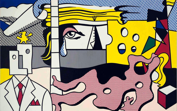 Landscape with Figures (from Landscape Series) - Roy Lichtenstein - Modern Pop Art Painting - Large Art Prints