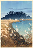 Late Autumn in Ichikawa - Kawase Hasui - Japanese Woodblock Ukiyo-e Art Painting Print - Framed Prints