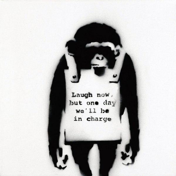 Laugh Now (Chimp) – Banksy – Pop Art Painting - Canvas Prints
