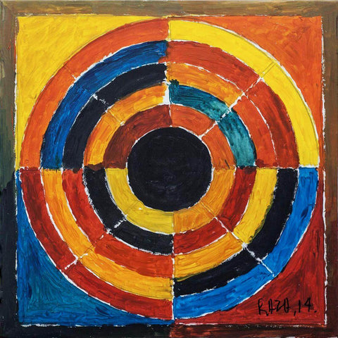 Laya (Rhythm) - Sayed Haider Raza Painting - Canvas Prints