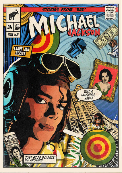 Leave Me Alone - Michael Jackson - Vintage Comic Book Cover Style Fan Art Poster - Posters