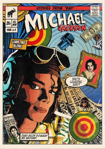 Leave Me Alone - Michael Jackson - Vintage Comic Book Cover Style Fan Art Poster - Posters