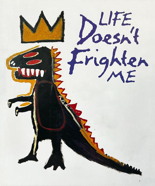 Life Doesnt Frighten Me - Jean-Michael Basquiat - Neo Expressionist Painting (Book Cover) - Framed Prints