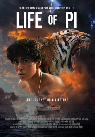 Life Of Pi Ang Lee Hollywood Movie Poster Canvas Prints by