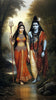 Lord Shiva And Parvati - Contemporary Digital Art Painting - Canvas Prints