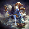 Lord Shiva As Mahakal (The Lord Of Time) - Contemporary Digital Art Painting - Framed Prints