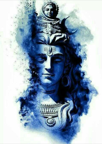 Lord Shiva With Ganga - Contemporary Digital Art Painting - Life Size Posters by Tallenge