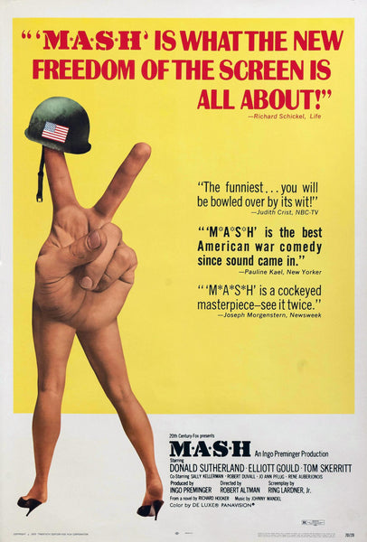 MASH - Vintage Movie Poster  - Hollywood War Film ClassicPoster - Life Size Posters
