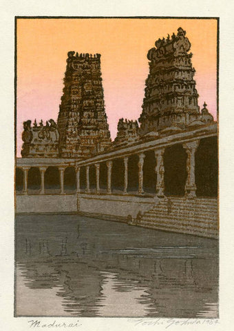Madurai - Toshi Yoshida - Japanese Ukiyo-e Woodblock Print - Indian Painting by Toshi Yoshida