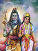 Mahadev Shiva Parvati - Contemporary Indian Art - Life Size Posters