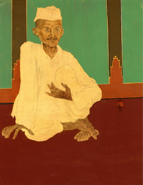 Mahatma Gandhi - The Spinner Of A Nations Destiny - Abanindranath Tagore Painting - Framed Prints