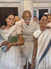Mahatma Gandhi 1948 - Ali Hassan - Painting