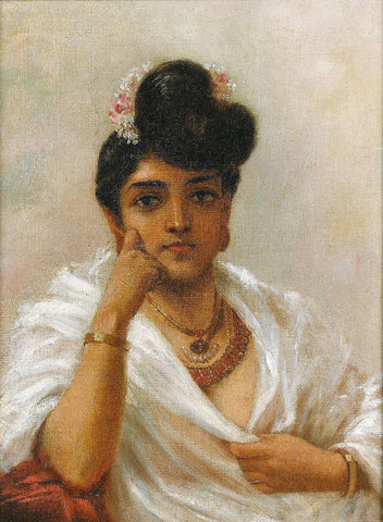 Malabar Beauty - Raja Ravi Varma - Vintage Indian Art Painting - Canvas Prints