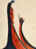 Man And Bird - Rabindranath Tagore Painting c1930 - Posters
