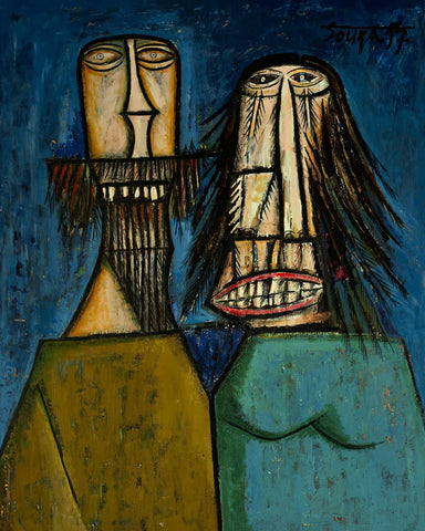 Man And Woman Laughing by Tallenge Store