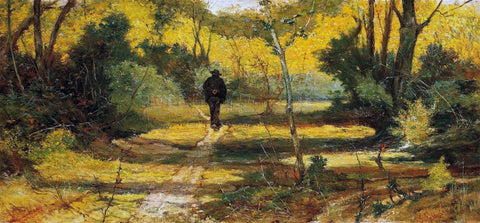 Man In The Woods - Giovanni Fattori by Giovanni Fattori