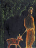 Man With A Goat - Rabindranath Tagore Masterpiece Painting c1935 - Framed Prints