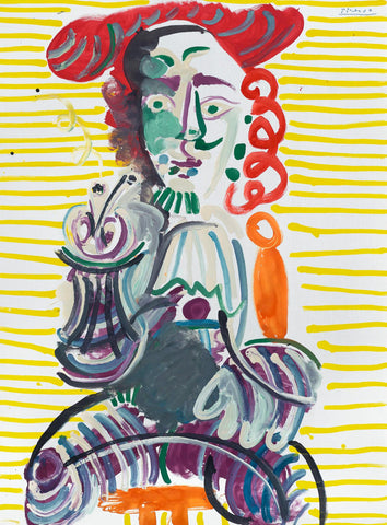 Man With A Pipe (Homme A La Pipe) - Pablo Picasso - Painting - Large Art Prints by Pablo Picasso