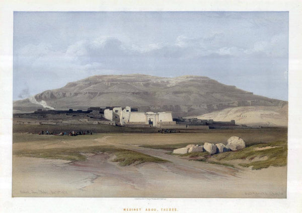 Medinet Abou (c1838) - David Roberts RA - Vintage Orientalist Painting Of Egypt - Framed Prints