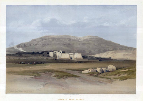Medinet Abou (c1838) - David Roberts RA - Vintage Orientalist Painting Of Egypt by David Roberts