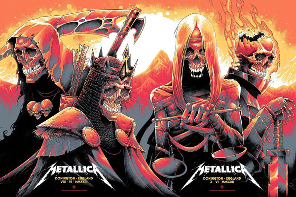 Metallica - Live In England 2023 - Rock and Metal Music Concert Poster - Framed Prints