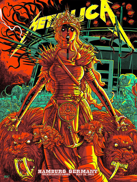 Metallica - Live In Hamburg 2023 - Rock and Metal Music Concert Poster - Art Prints
