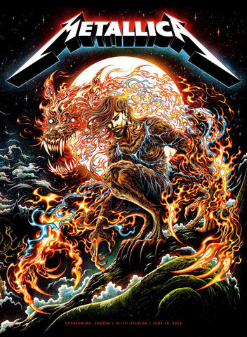 Metallica - Live In Sweden 2023 - Rock Metal Music Concert Poster - Canvas Prints
