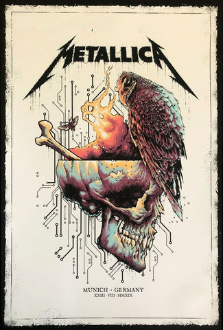 Metallica - Munich Concert 2019 - Rock and Metal Music Concert Poster by Tallenge Store