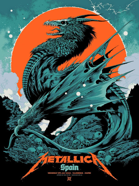 Metallica - Spain Concert 2022 - Rock and Metal Music Concert Poster - Framed Prints