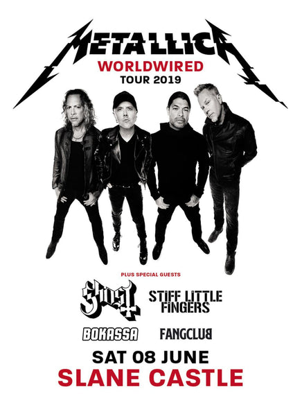 Metallica - Worldwired Tour - Slane Castle Ireland 2019 - Rock Metal Music Concert Poster - Framed Prints