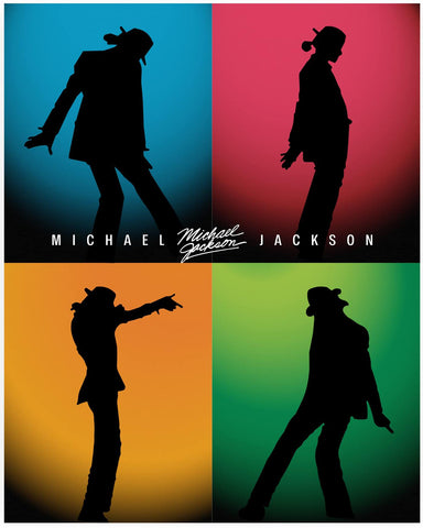 Michael Jackson Silhouettes - King of Pop -  Wall Art Poster - Art Prints