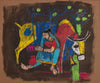 Milkmaid - Maqbool Fida Husain Painting - Canvas Prints