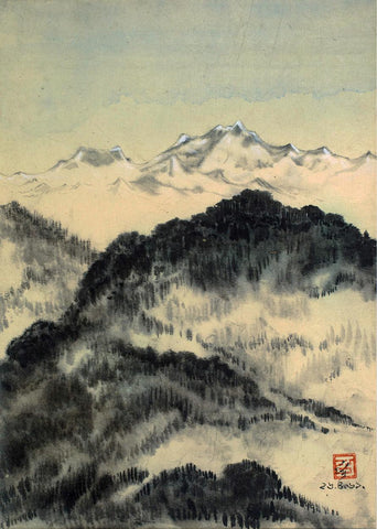 Mist and Mountains - Gaganendranath Tagore - Bengal School - Indian Art Painting - Art Prints