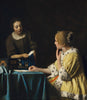 Mistress and Maid (Dame En Dienstmeid)- Johannes Vermeer - Baroque Painting - Art Prints