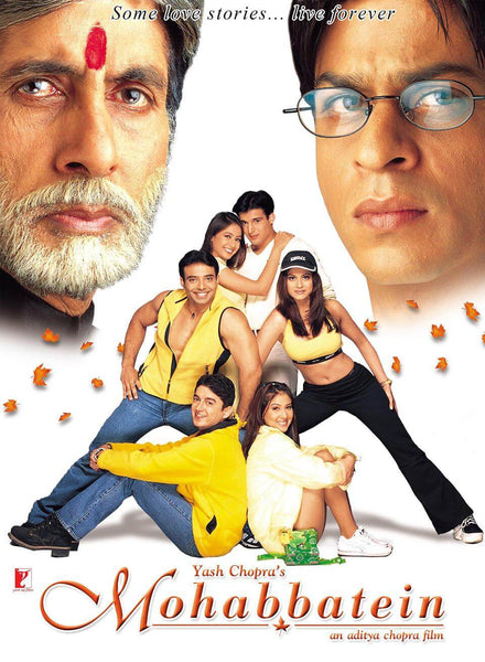 Mohabbatein - Amitabh Bachchan SRK - Bollywood Classic Hindi Movie Poster - Framed Prints