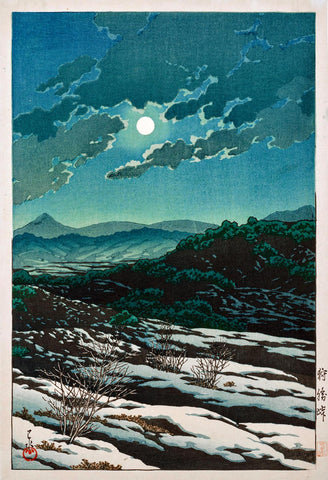 Moon at Magome (Magome No Tsuki) - Kawase Hasui - Ukiyo-e Woodblock Print Art Painting - Canvas Prints