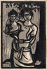 Mother And Child  - Nandalal Bose - Bengal School - Indian Art Painting - Canvas Prints