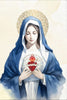 Mother Mary Immaculate Heart  - Christian Art Painting - Framed Prints