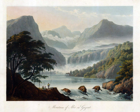 Mount Abu In Gujarat c1830 - Captain Robert M Grindlay -  Vintage Orientalist Painting Of India - Canvas Prints by Robert Melville Grindlay