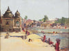 Nasik Scene With Temples - Antonio Xavier Trindade - Indian Art Painting - Framed Prints