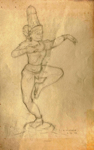 Nataraj Shiva - Syed Haider Raza - Early Works - Canvas Prints